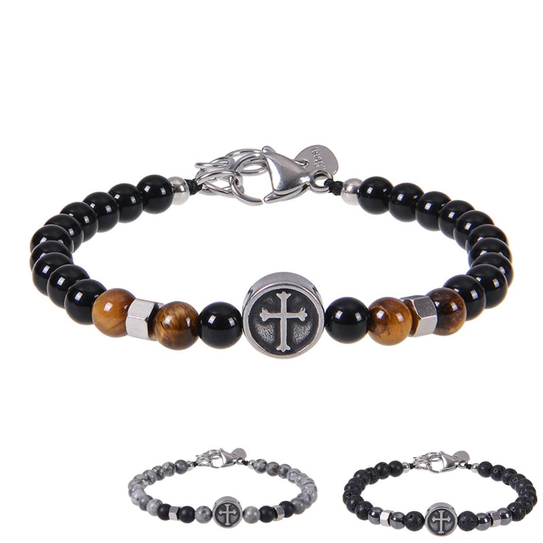 Pathfinder Cross Beaded Bracelet-Cross Bracelet-Auswara