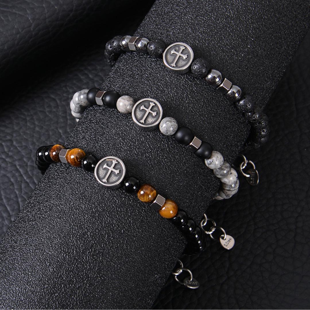 Pathfinder Cross Beaded Bracelet-Cross Bracelet-Auswara
