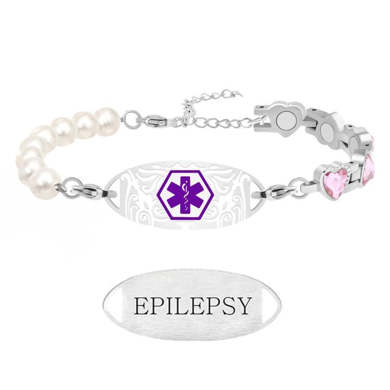 Pearlina Personalised Medical ID Bracelet-Medical ID Bracelet-Auswara