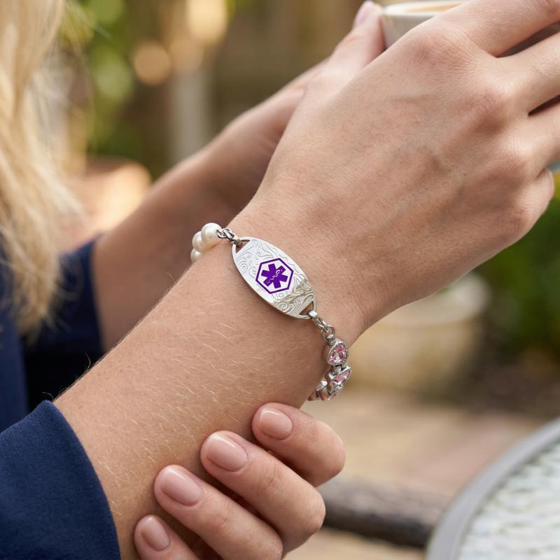 Pearlina Personalised Medical ID Bracelet-Medical ID Bracelet-Auswara