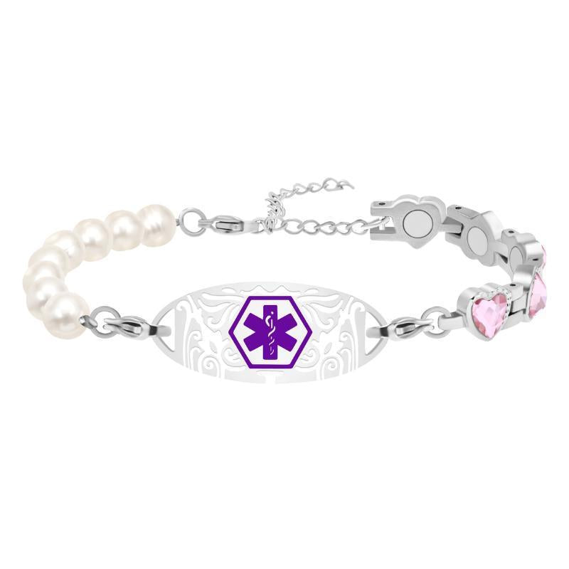 Pearlina Personalised Medical ID Bracelet-Medical ID Bracelet-Auswara