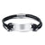 Personalised Black Leather Bracelet with Magnet Clasp (OLD TEMPLATE)-Personalised Bracelet-Auswara