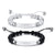 Personalised Black & White Couples Matching Bead Bracelets-Couple Bracelet-Auswara