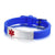 Personalised Blue Silicone Medical Alert ID Bracelet-Medical ID Bracelet-Auswara