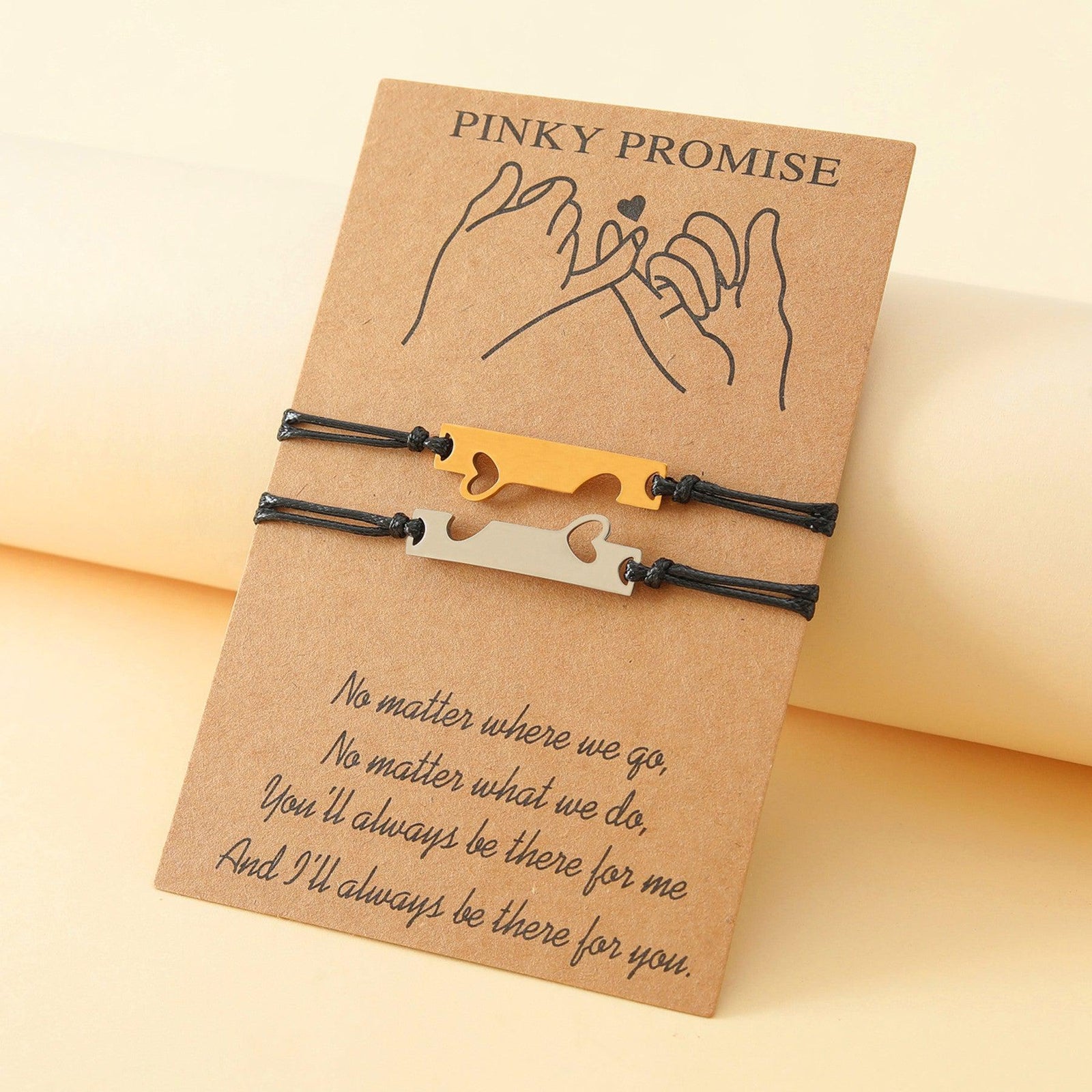 Personalised Bracelet Sets with Hearts-Couple Bracelet-Auswara