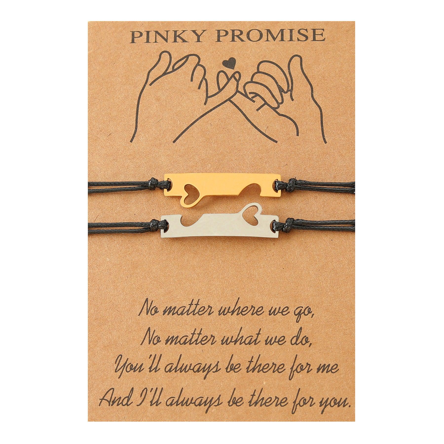 Personalised Bracelet Sets with Hearts-Couple Bracelet-Auswara