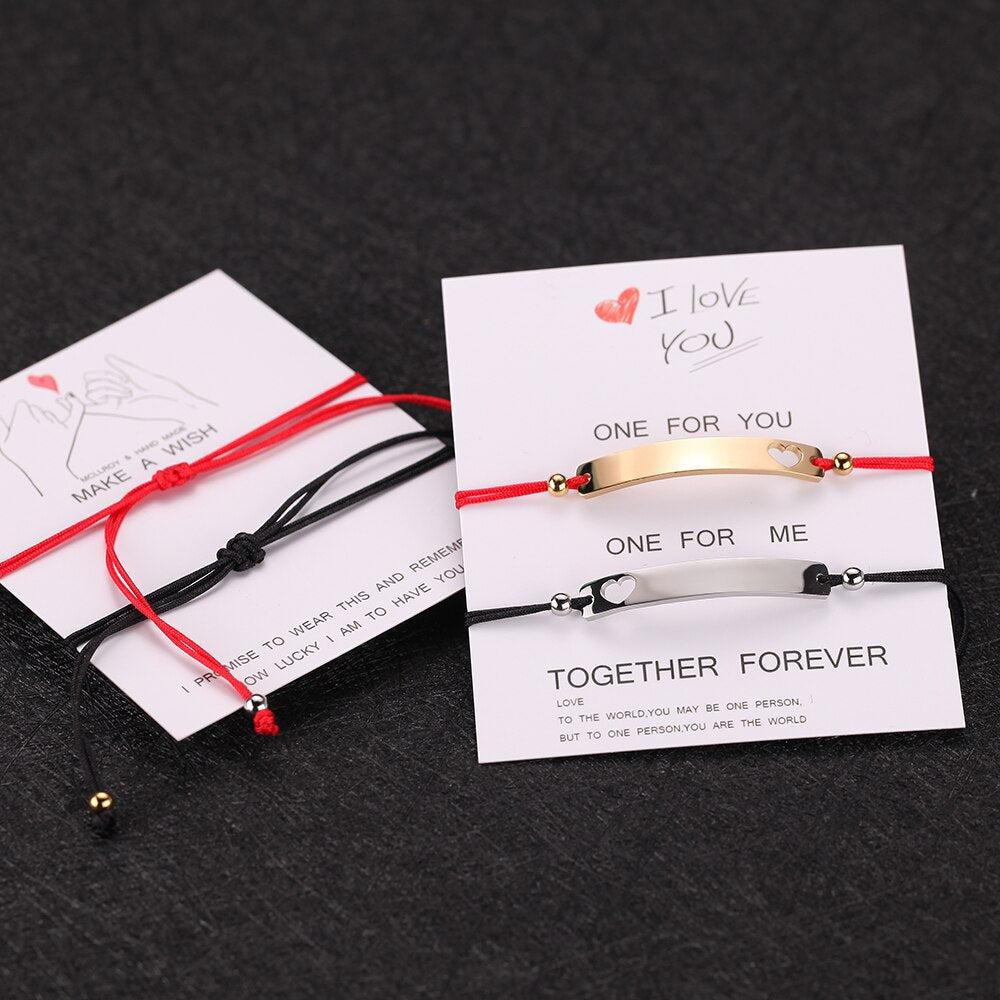 Personalised Couple Rope Bracelet-Couple Bracelet-Auswara