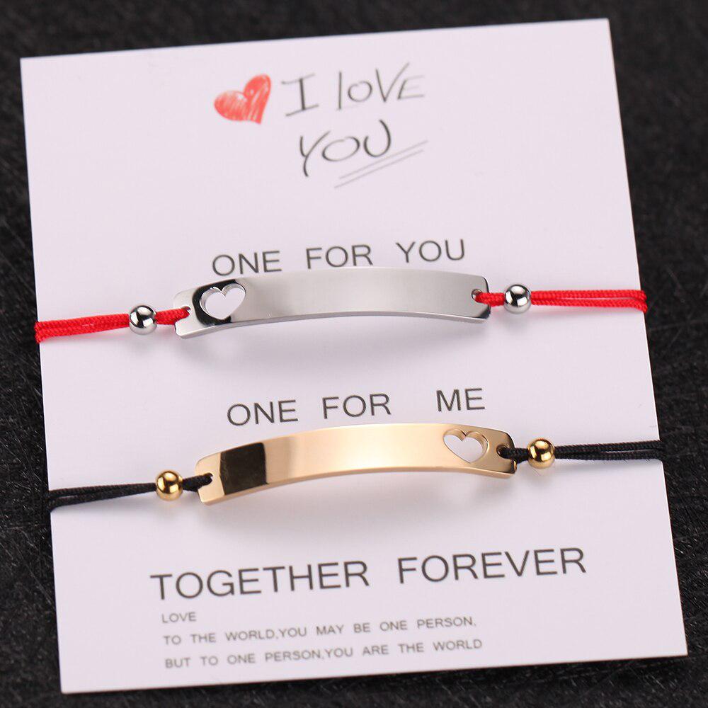 Personalised Couple Rope Bracelet-Couple Bracelet-Auswara
