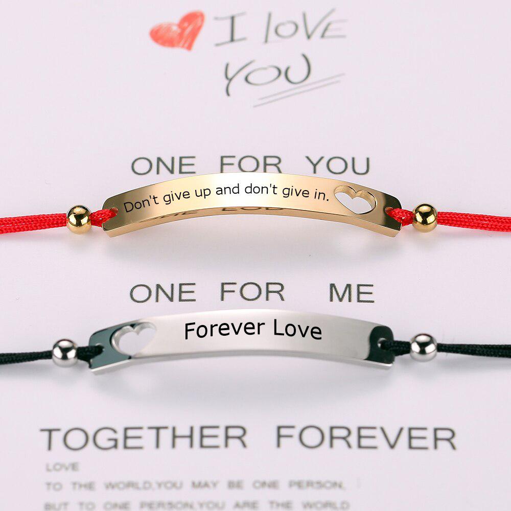 Personalised Couple Rope Bracelet-Couple Bracelet-Auswara
