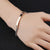 Personalised Couples Chain Bracelets with Cubic Zirconia-Couple Bracelet-Auswara
