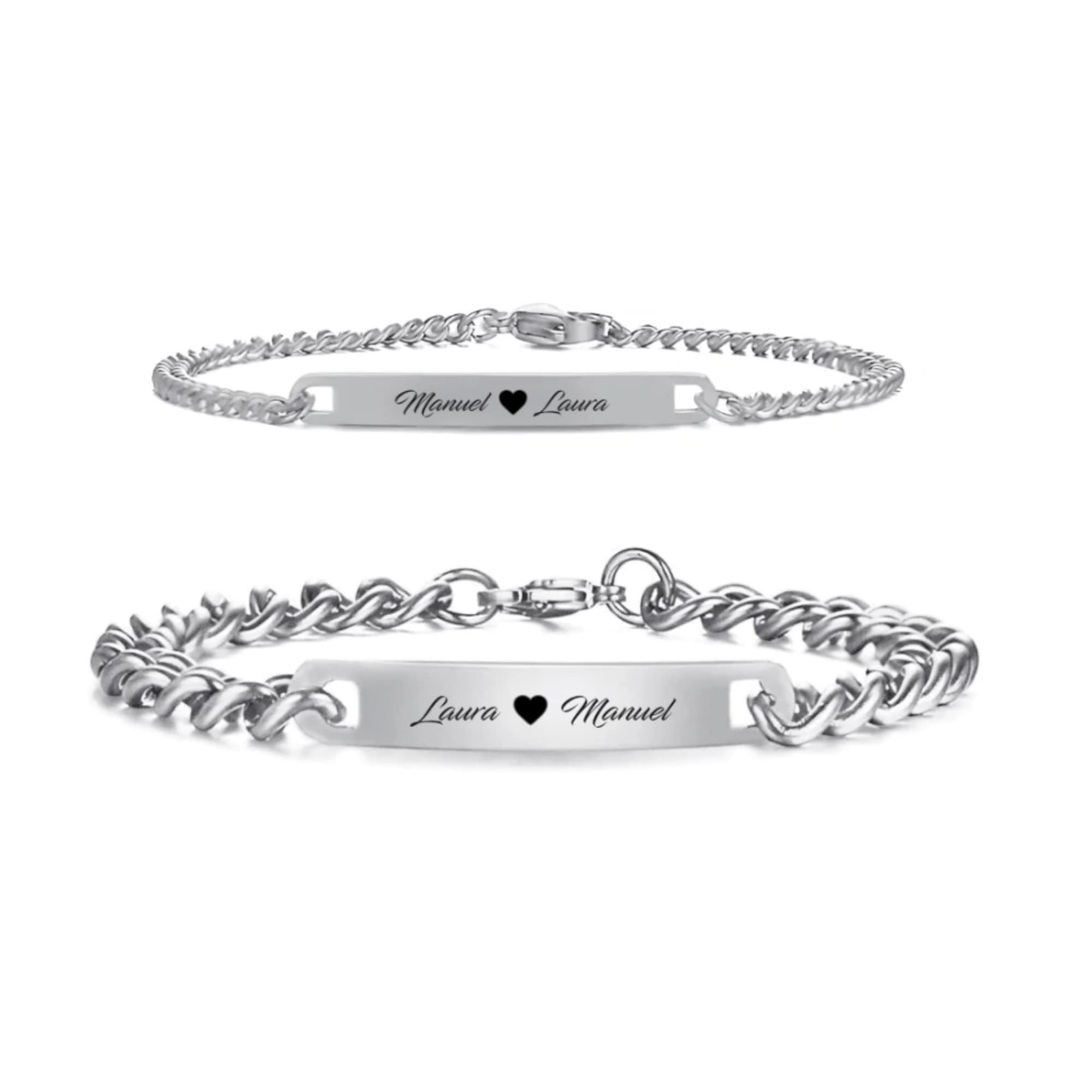 Couple Bracelets Matching Bracelets Personalised Engraved Sets Auswara Australia