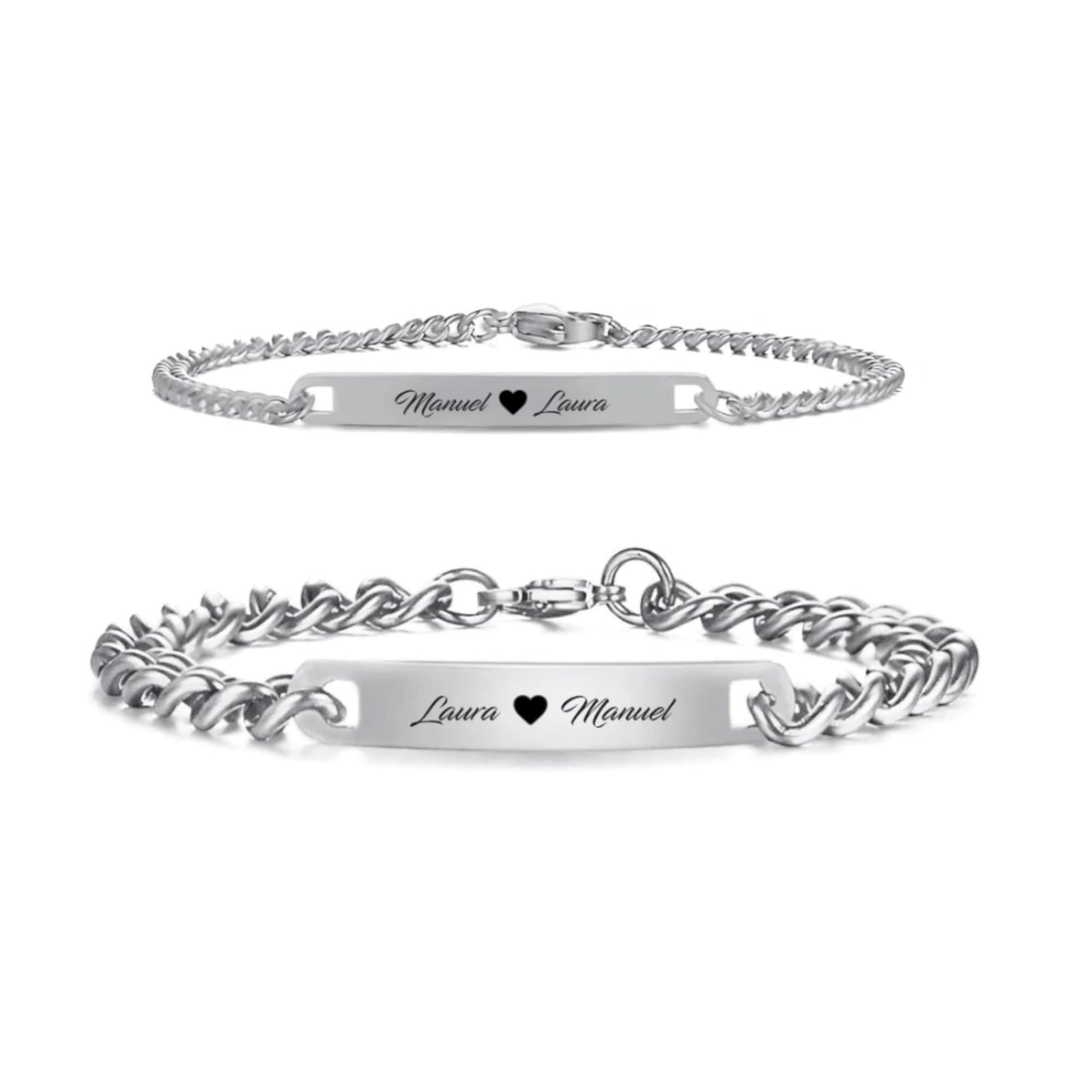 His and Her Forever Always Bracelets, Anniversary Couple Bracelets, Co
