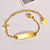 Personalised Cross Bracelet with Custom Bar – Gold Colour