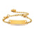 Personalised Cross Bracelet with Custom Bar – Gold Colour-Cross Bracelet-Auswara
