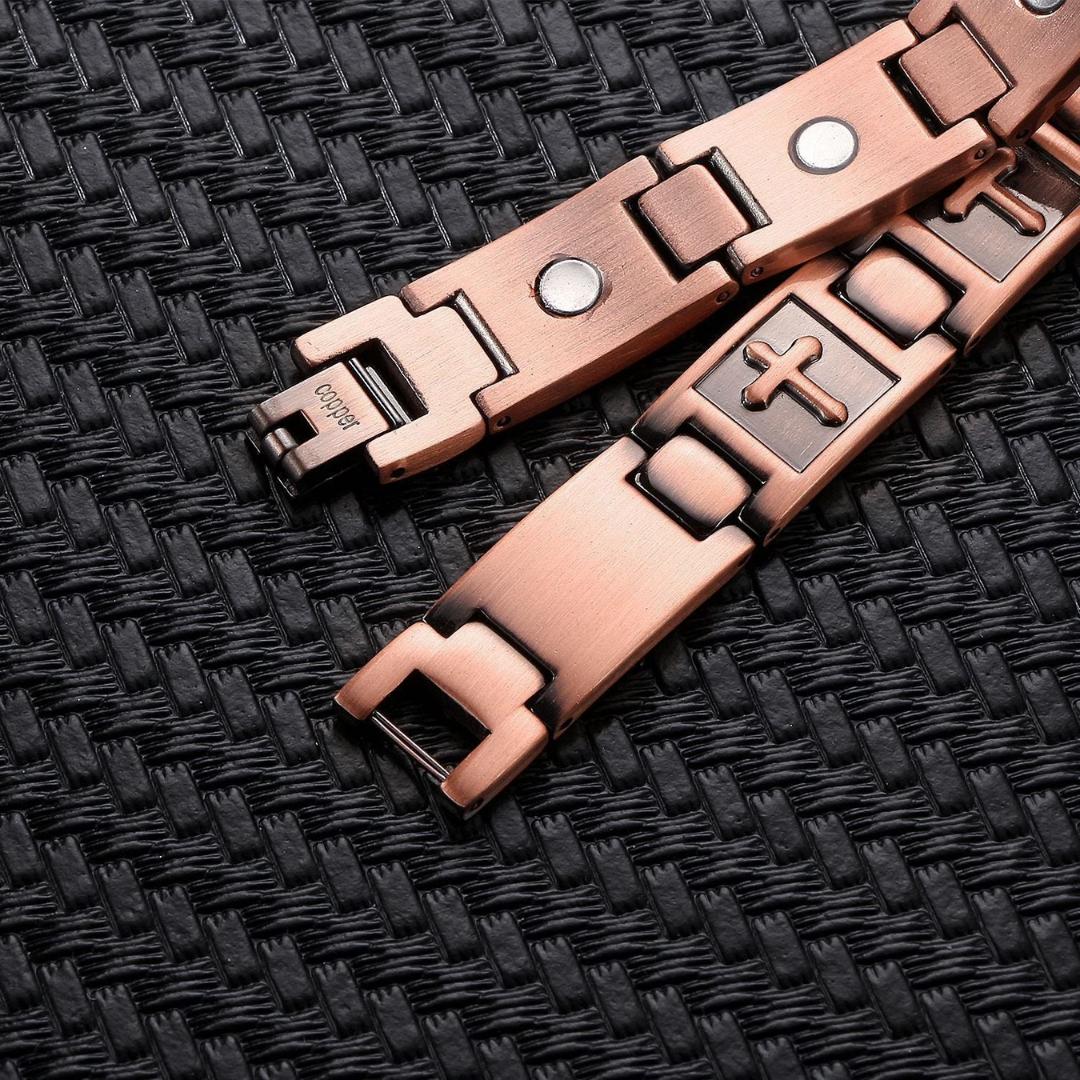 Personalised Cross Link Bracelet - Light-Revealed Limited Edition For Her-Cross Bracelet-Auswara