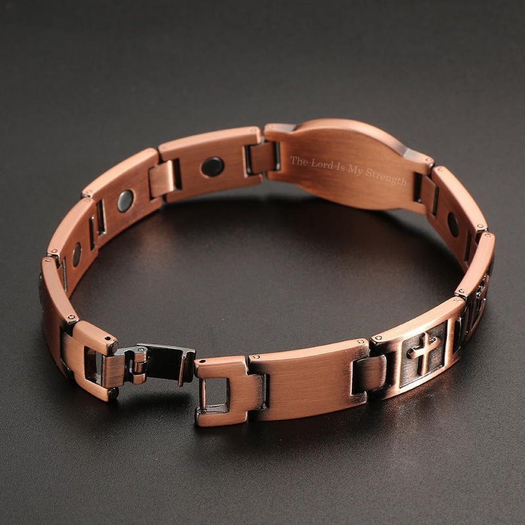 Personalised Cross Link Bracelet - Light-Revealed Limited Edition For Her-Cross Bracelet-Auswara