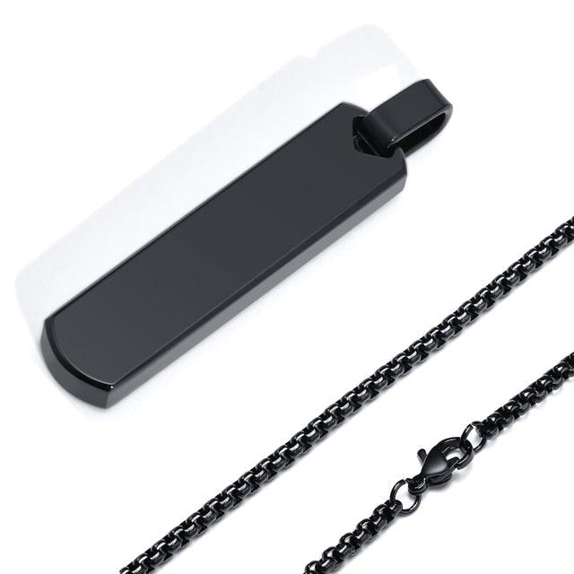 Personalised Custom Bar Pendant Necklace-Personalised Necklace-Auswara