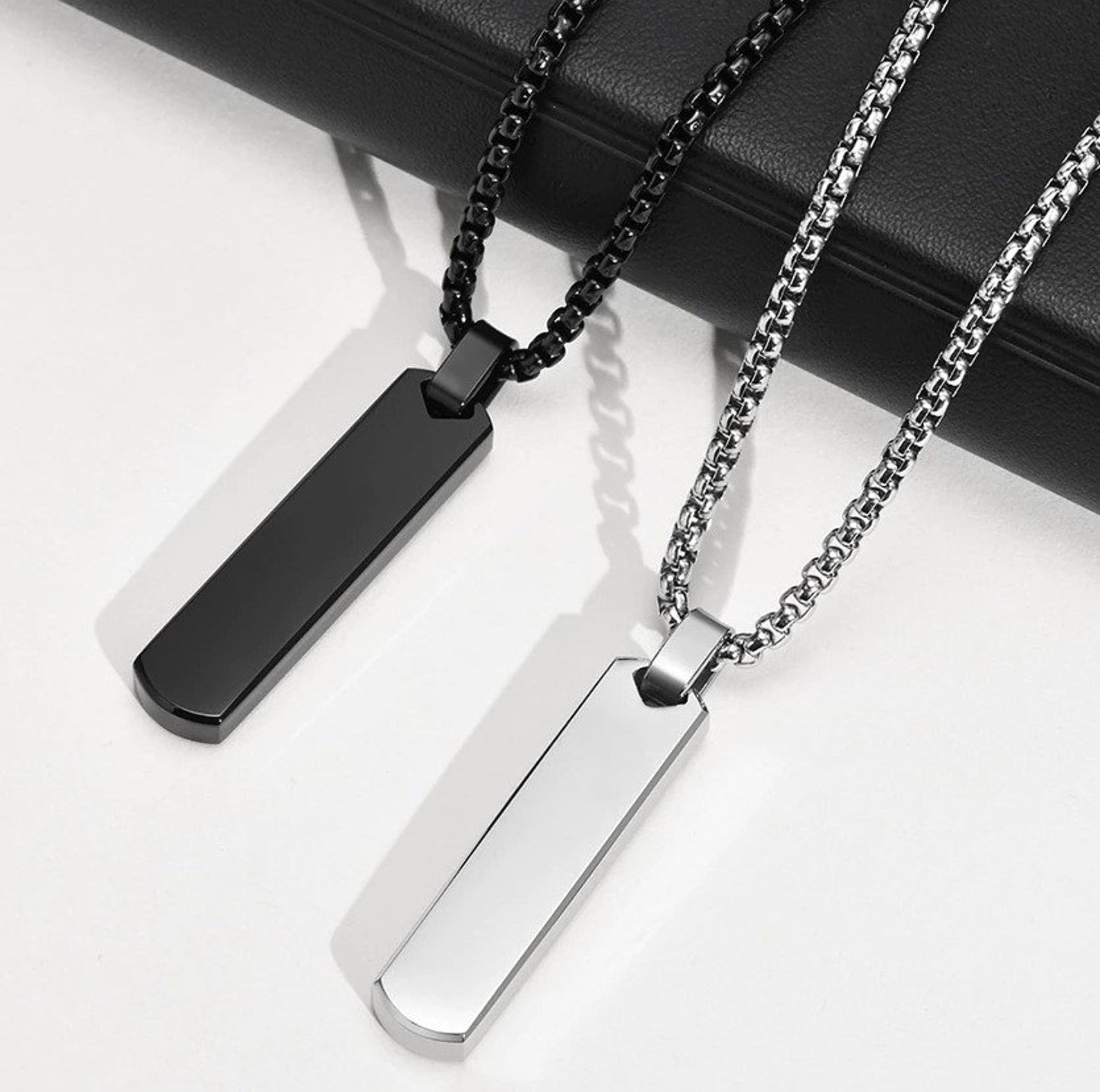Personalised Custom Bar Pendant Necklace-Personalised Necklace-Auswara