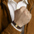 Personalised Dark Brown Leather Bracelet with Stainless Steel Charm-Personalised Bracelet-Auswara