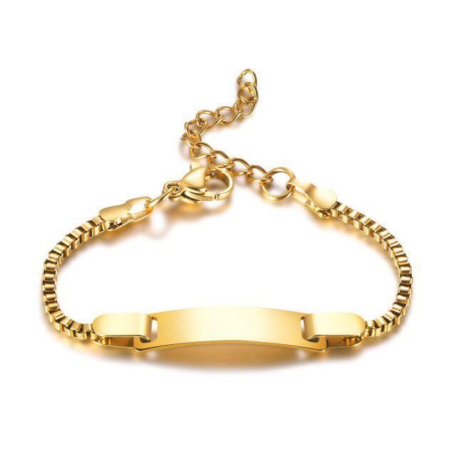 Personalised Gold Colour Child ID Bracelet Auswara