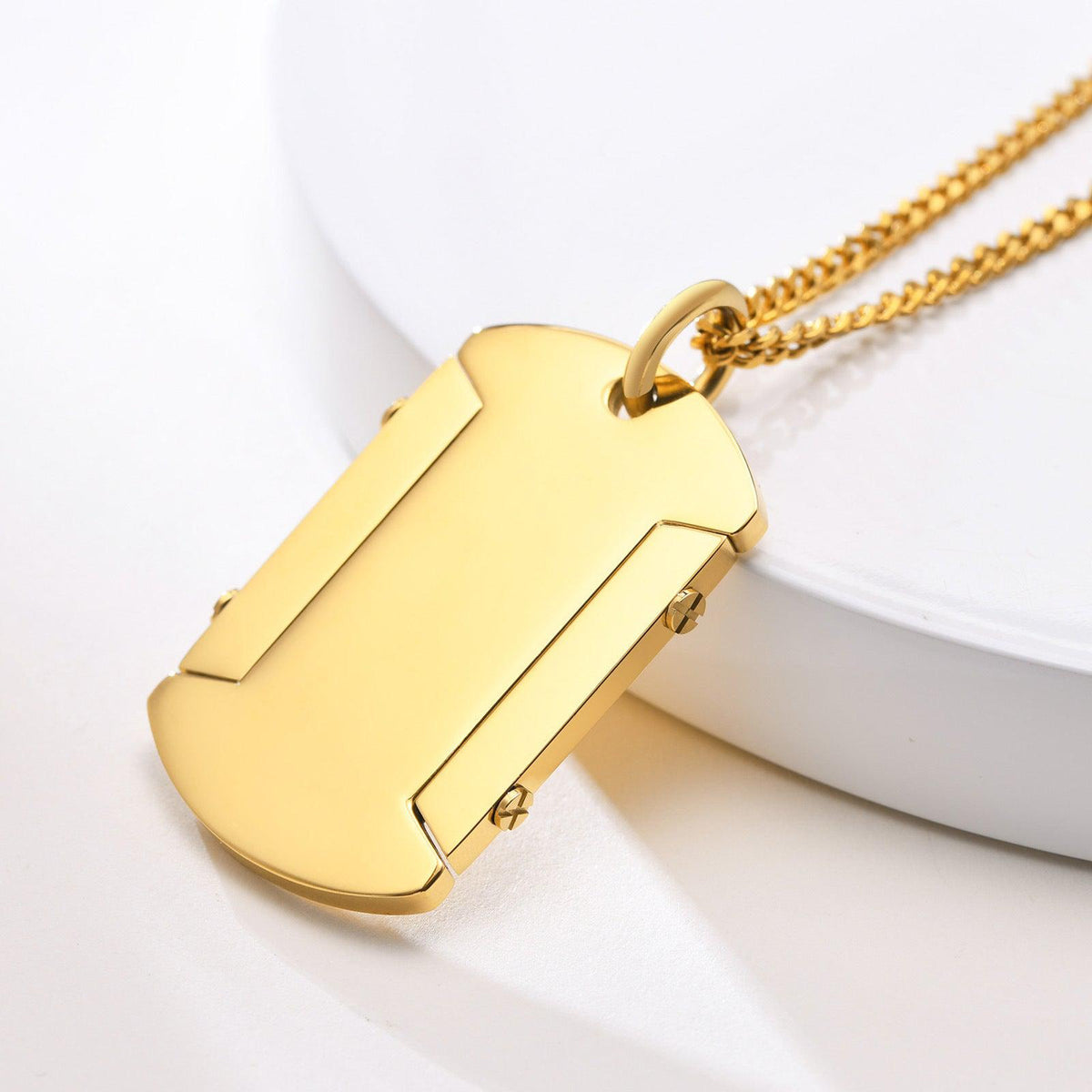 Personalised ID Dog Tag Necklace-Personalised Necklace-Auswara