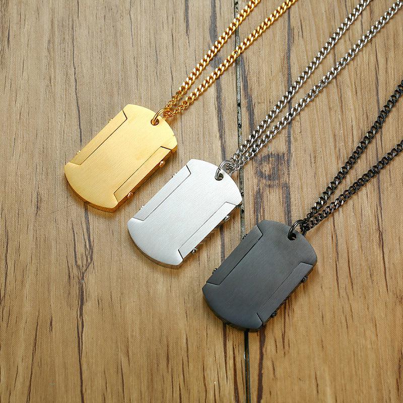 Personalised ID Dog Tag Necklace-Personalised Necklace-Auswara