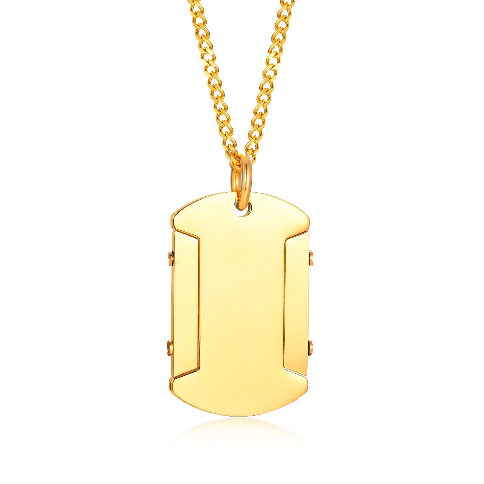 Personalised ID Dog Tag Necklace-Personalised Necklace-Auswara