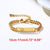 Personalised Kids and Tweens ID Bracelet with Heart - Gold