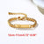 Personalised Kids and Tweens ID Bracelet with Heart - Gold-Kids Bracelet-Auswara