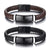 Personalised Leather Bracelet with Black Bar (OLD TEMPLATE)-Personalised Bracelet-Auswara