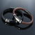 Personalised Leather Bracelet with Black Bar (OLD TEMPLATE)-Personalised Bracelet-Auswara