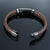 Personalised Leather Bracelet with Black Bar (OLD TEMPLATE)-Personalised Bracelet-Auswara