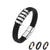 Personalised Leather Bracelet with Coloured Steel-Personalised Bracelet-Auswara
