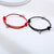 Personalised Magnetic Couple Rope Bracelet with Heart Charm-Couple Bracelet-Auswara