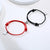 Personalised Magnetic Couple Rope Bracelet with Heart Charm-Couple Bracelet-Auswara