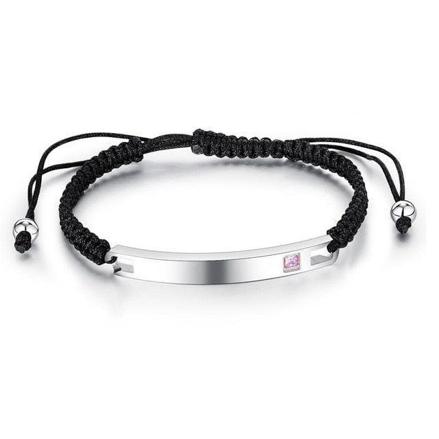 Personalised Matching Rope Bracelets for Couples