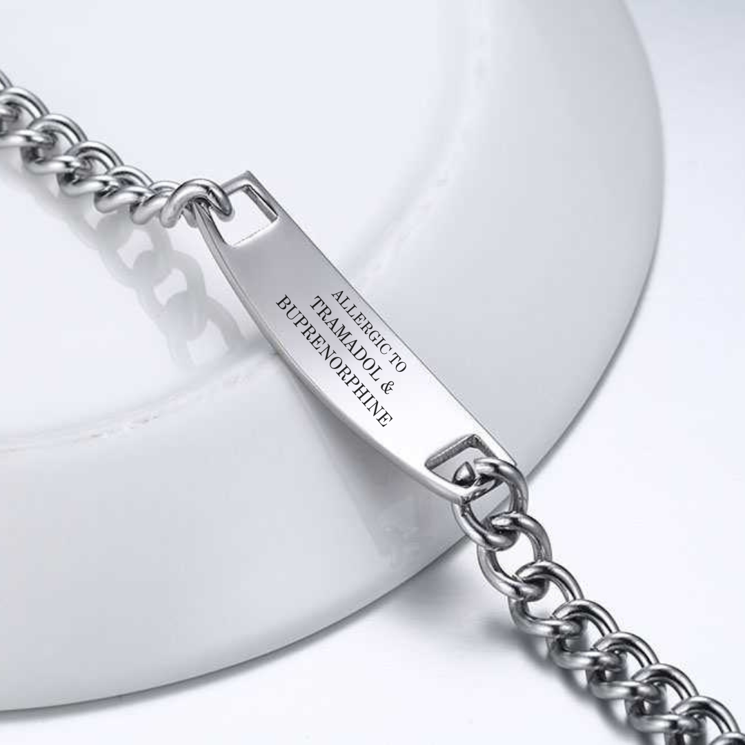 Personalised Medical Alert Chain Bracelet