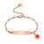 Personalised Medical Alert Heart Link Bracelet - Rose Gold-Medical ID Bracelet-Auswara