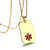 Personalised Medical Steel ID Dog Tag – Gold Colour-Medical Necklace-Auswara