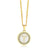Personalised Round Medical Tag ID Necklace – Gold Colour-Medical Necklace-Auswara