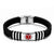 Personalised Silicone & Leather Medical Alert Bracelet-Medical ID Bracelet-Auswara