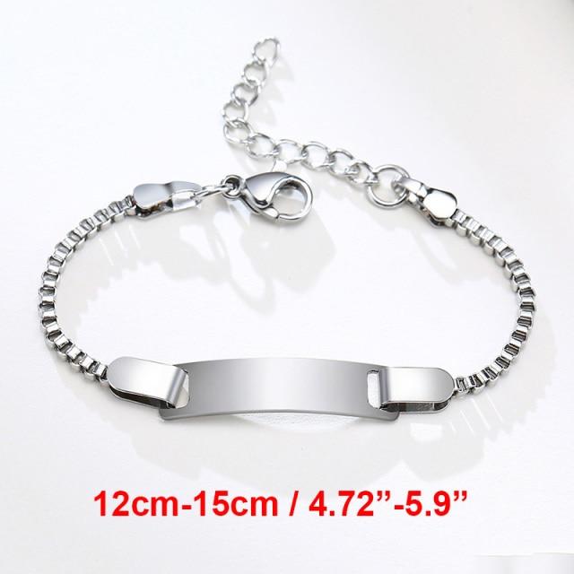 Personalised Silver Colour Child ID Bracelet