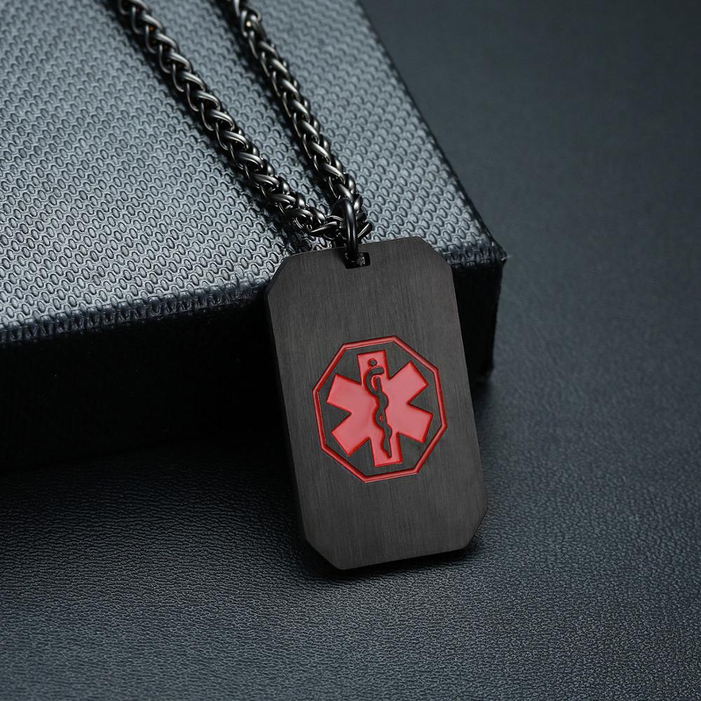 Personalised Stainless Steel Medical ID Necklace-Medical Necklace-Auswara