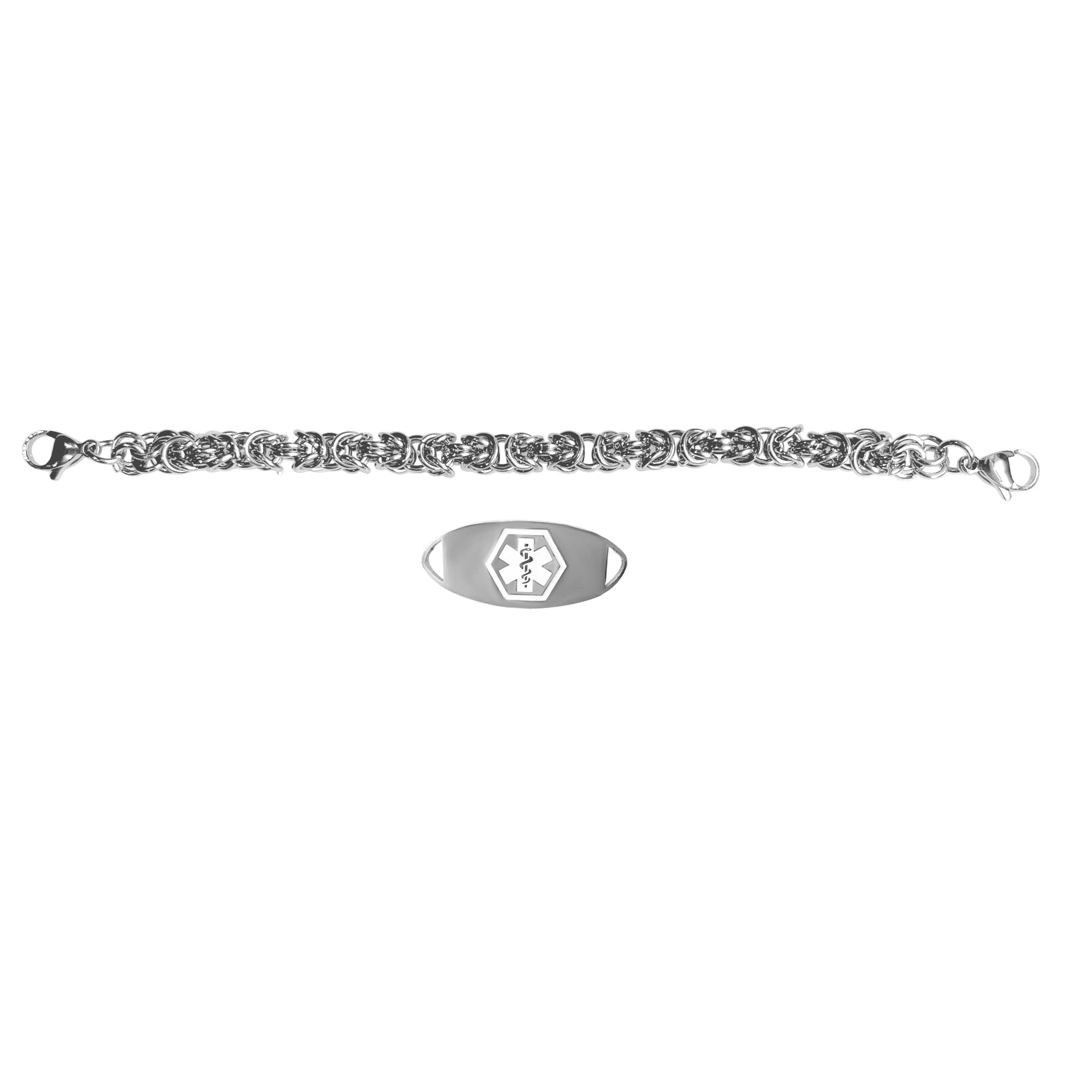 Personalised Thick Chain Medical Alert Bracelet-Medical ID Bracelet-Auswara