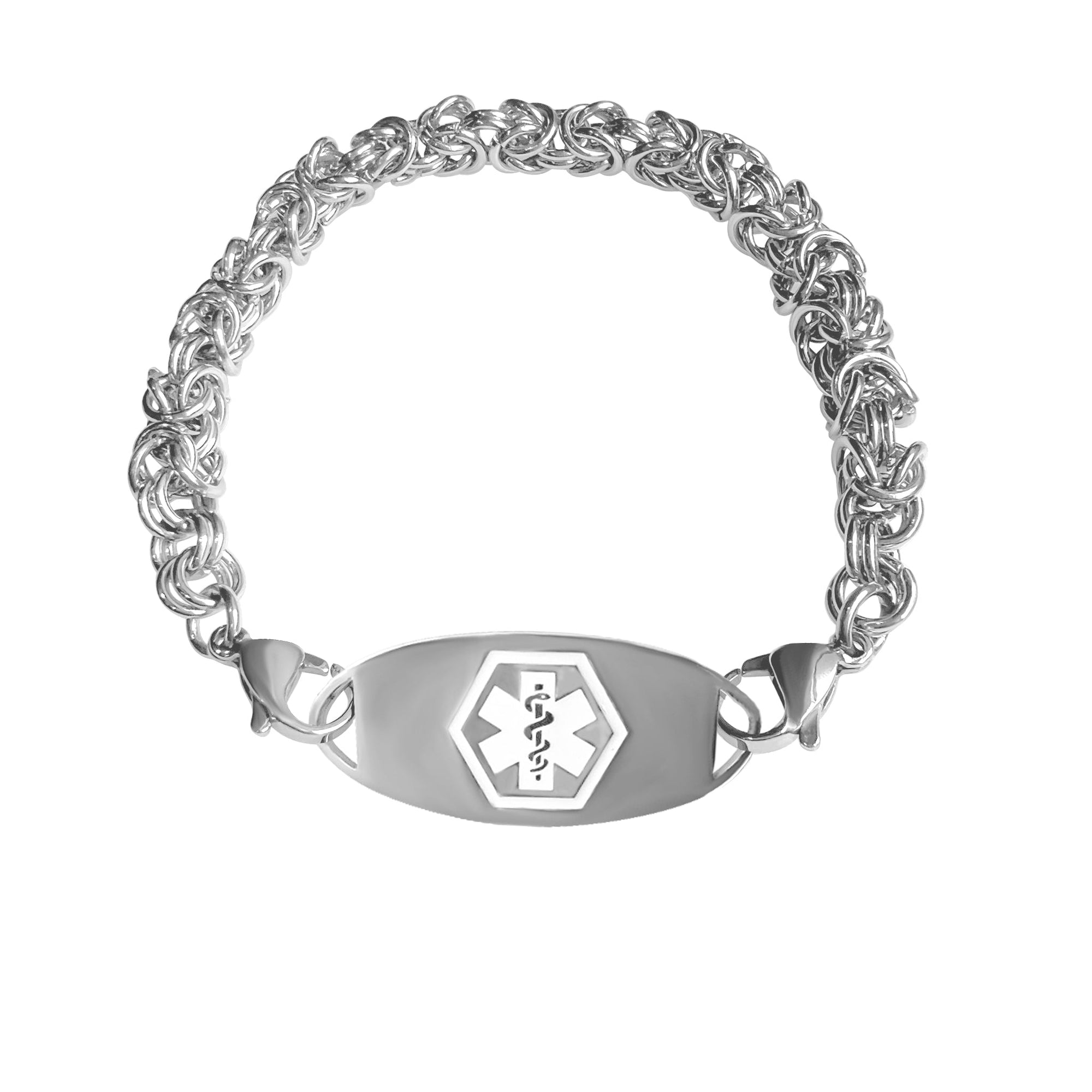 Personalised Thick Chain Medical Alert Bracelet-Medical ID Bracelet-Auswara