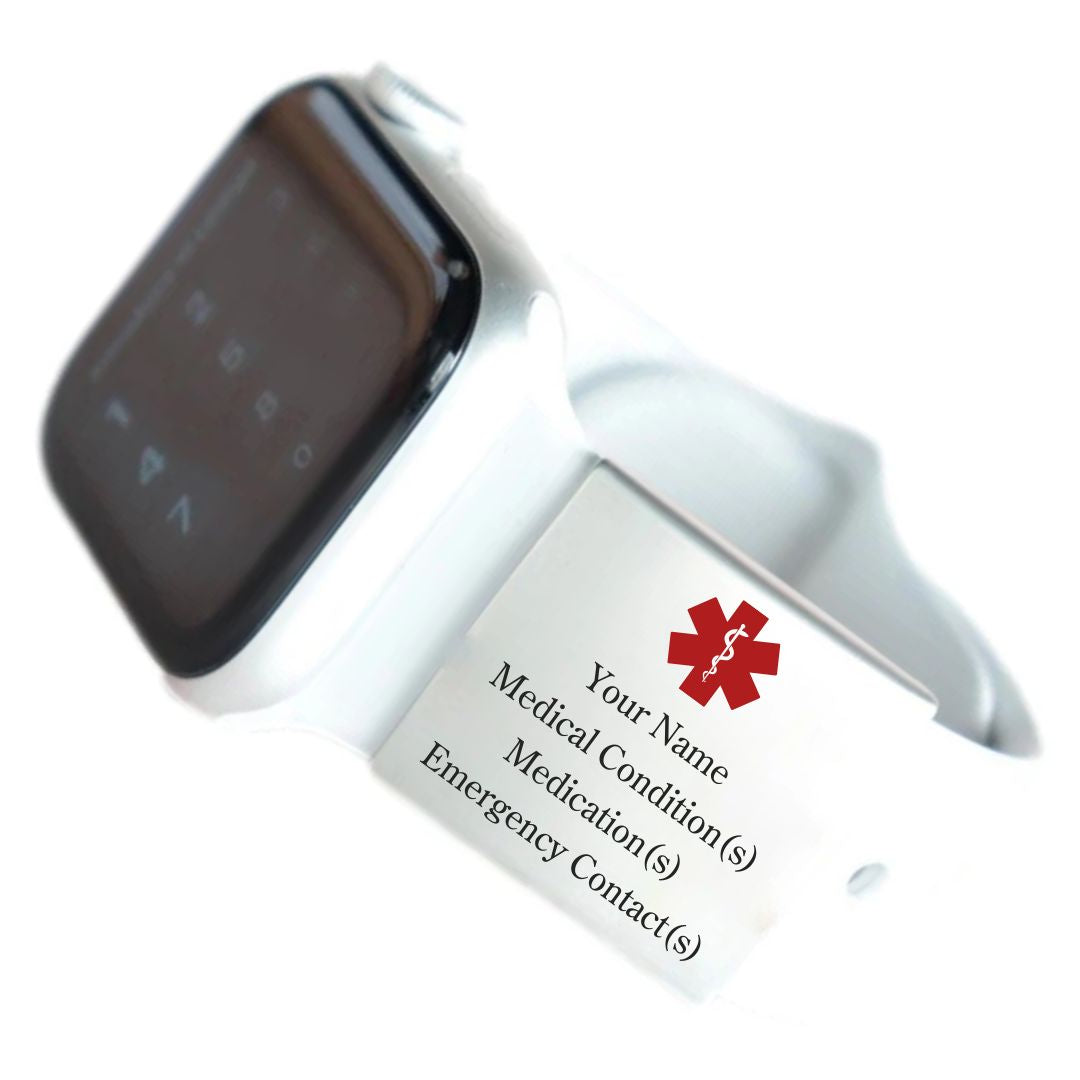 Personalised ID Tag for Watch Band & Fitness Trackers