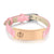 Pink Leather Medical Alert ID Bracelet with Rose Gold Bar-Medical ID Bracelet-Auswara