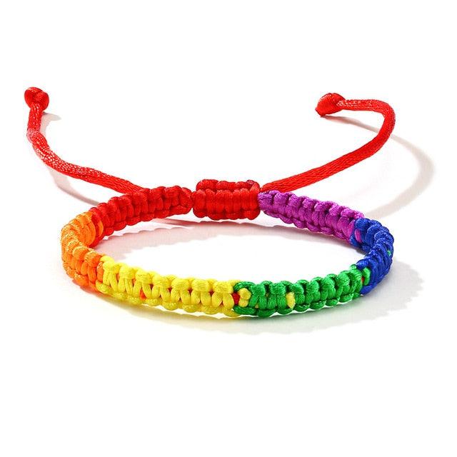Pride Adjustable Rope Bracelet-LGBT Bracelet-Auswara