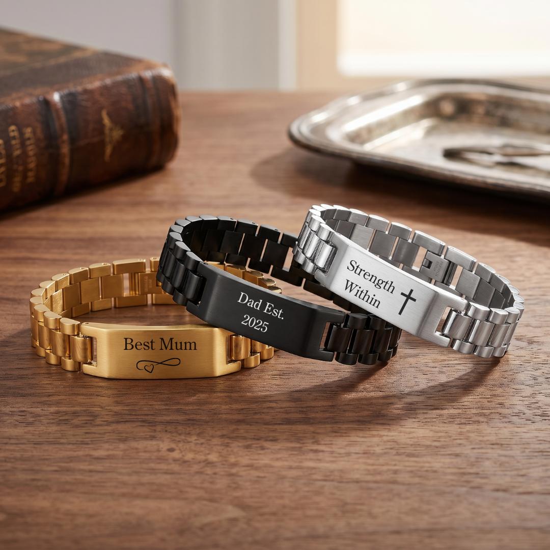 PrimeLink Personalised Unisex Bracelet-Personalised Bracelet-Auswara