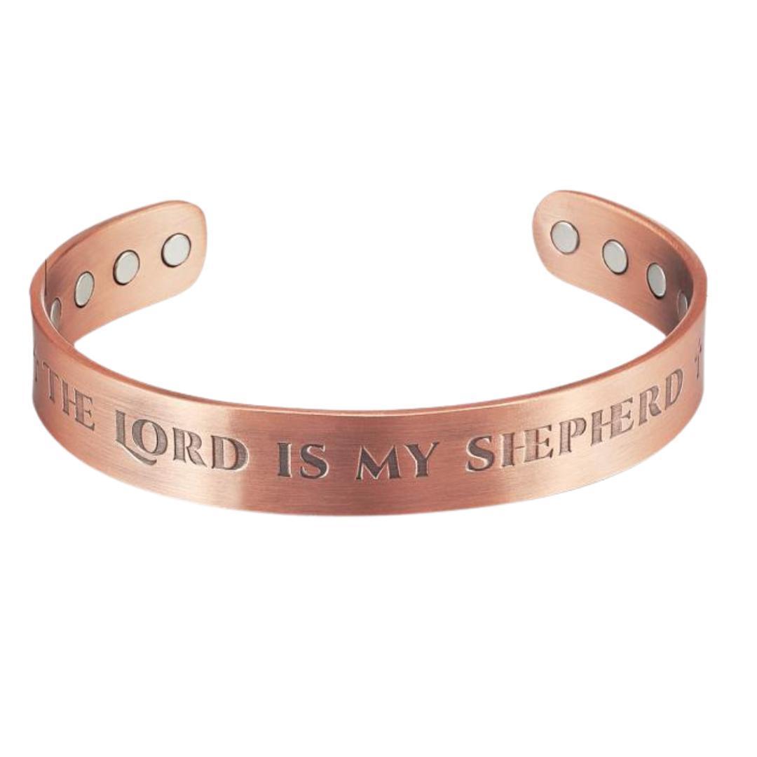 Psalm Shield Copper Cuff – Light-Revealed Edition-Cross Bracelet-Auswara
